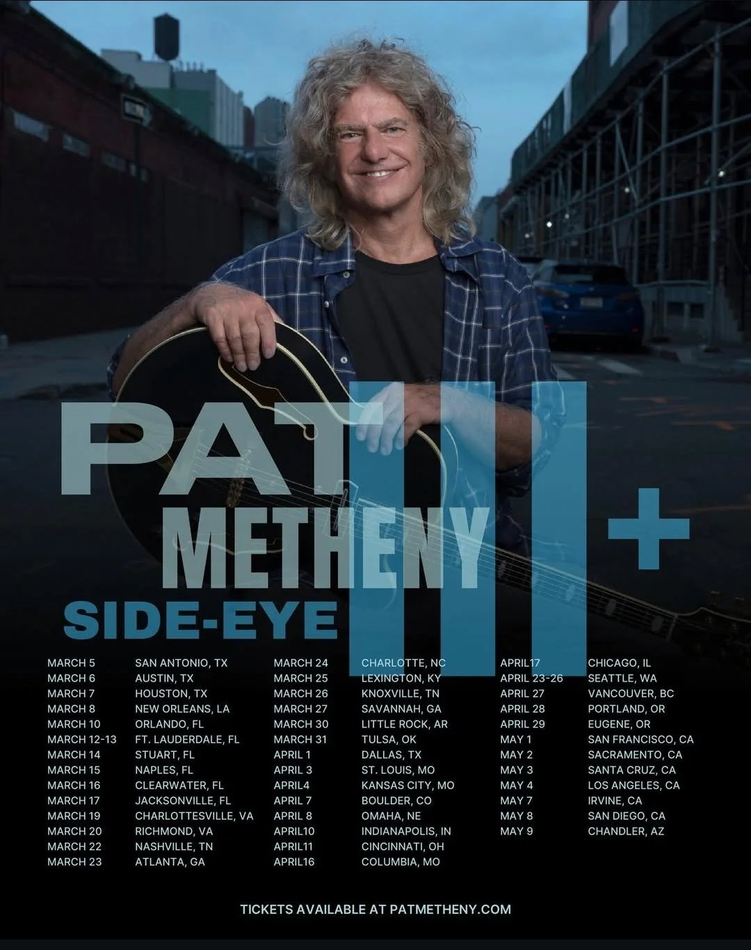 Pat Metheny concert tour poster 2026